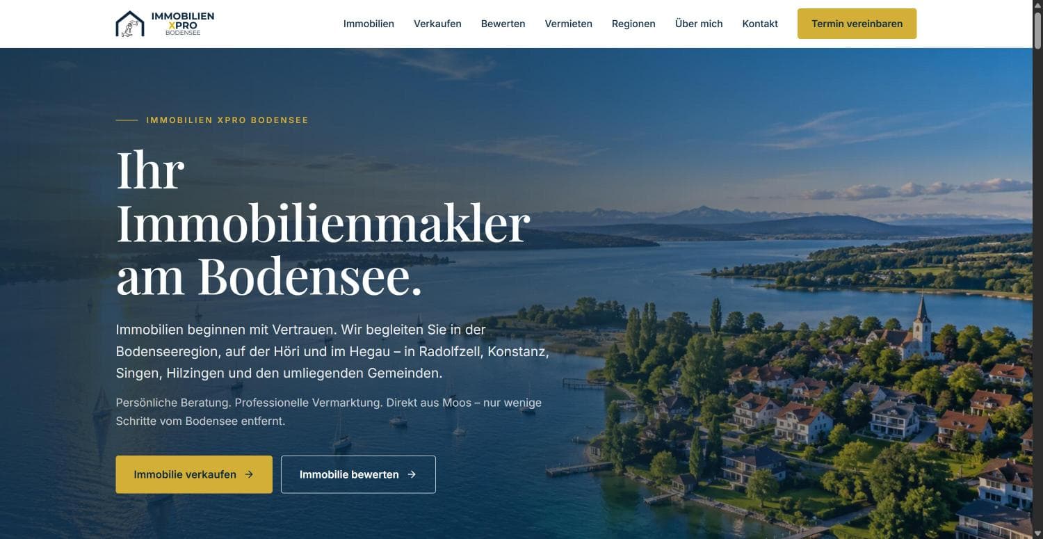 Website IMMOXPRO Bodensee